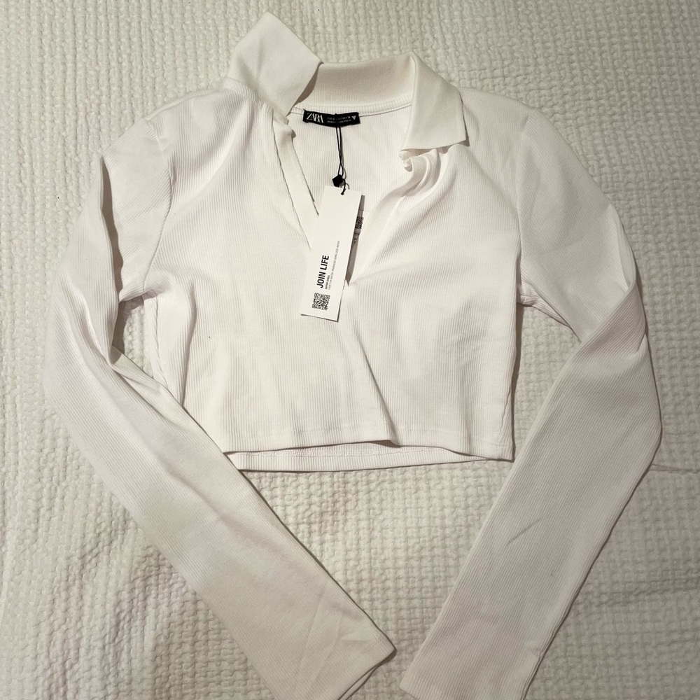 zara cropped long sleeve